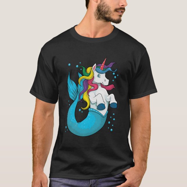 Unicorn Mermicorn Sea Magical Rainbow T-Shirt (Vorderseite)