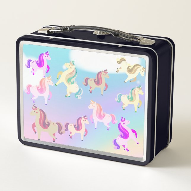 Unicorn Metal Lunchbox (Rückseite)