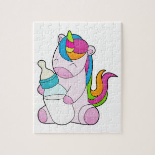 Unicorn Milchflasche Puzzle