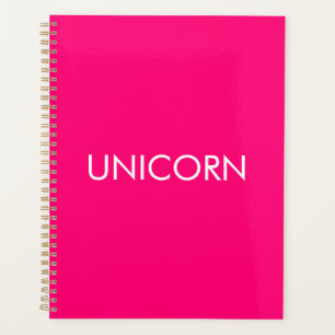 "Unicorn", minimalistisch, heiß rosa Fuchsienwei Planer