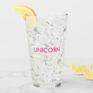 "Unicorn" - minimalistisch scharf rosa fuchsienkla Glas
