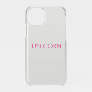 "Unicorn" - minimalistisch scharf rosa fuchsienkla iPhone 11 Pro Hülle