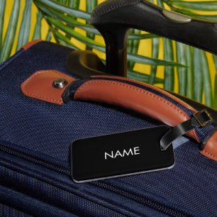 "Unicorn" minimalistisch Schwarz-weiß Gepäckanhänger