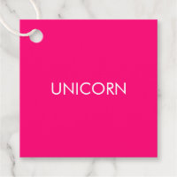 "Unicorn" minimalistisches heißrosa Fuchsienweißge