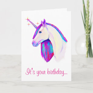 Unicorn mit der Geburtstagskarte Colors Karte