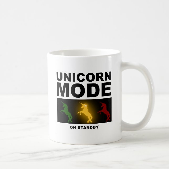 Unicorn Mode Standby Funny Mug Kaffeetasse (Rechts)