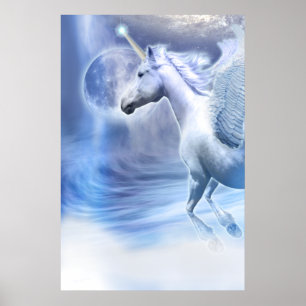 UNICORN MOON FLUG POSTER