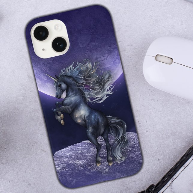 Unicorn Moon Lila Case-Mate iPhone Hülle (Von Creator hochgeladen)