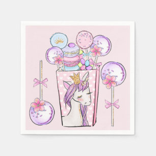 Unicorn "Moon Pie" und "Cake Pops" Modern Sweet Serviette