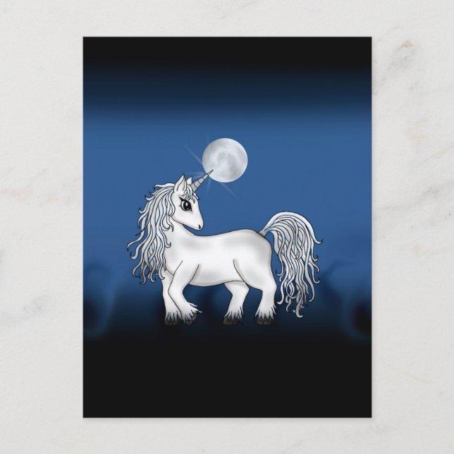 Unicorn Moon Postkarte (Vorderseite)