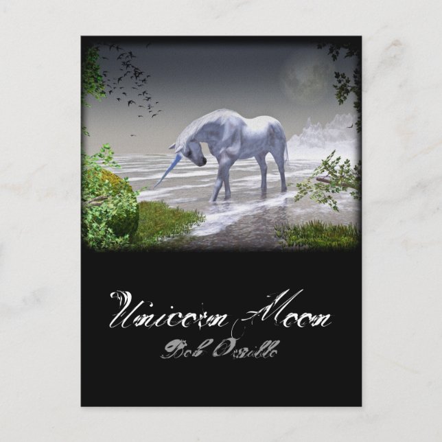 Unicorn Moon Postkarte (Vorderseite)