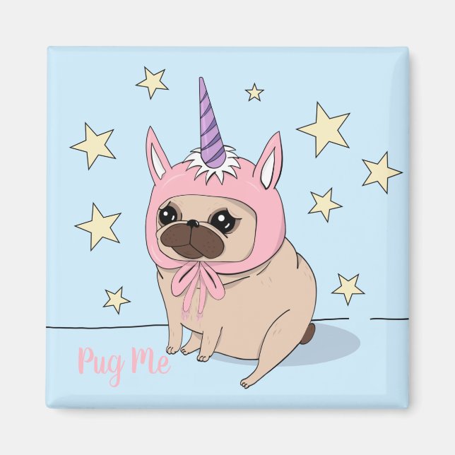 Unicorn-Mops Magnet (Vorne)