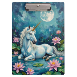 Unicorn Mystic Garden Klemmbrett