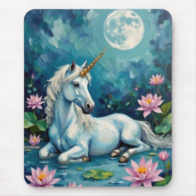 Unicorn Mystic Garden Mousepad (Vorne)