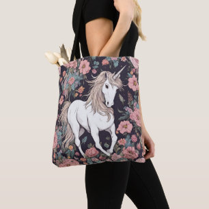 Unicorn Mythische Blume Tasche