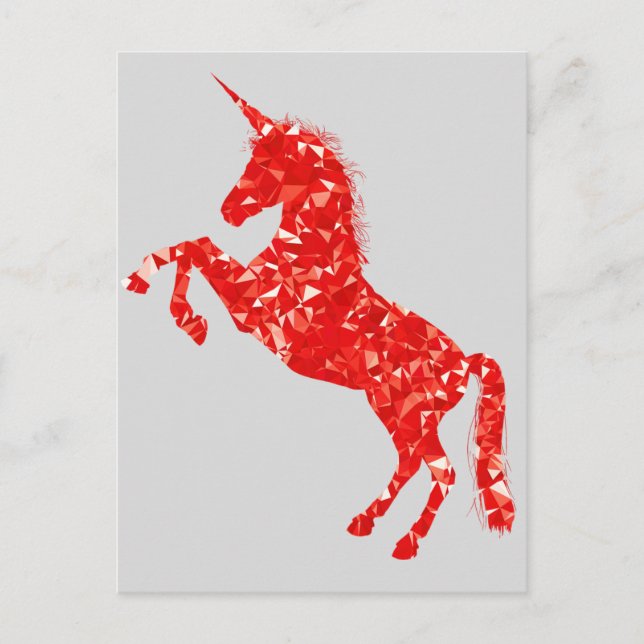 Unicorn Mythische Kreaturfantasie Postkarte (Vorderseite)