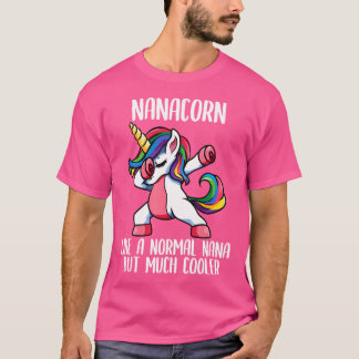 Unicorn Nana Girl Birthday Party Apparel Nanacorn  T-Shirt