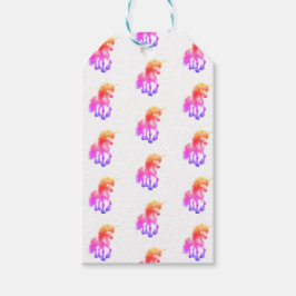 Unicorn Neon Geschenkanhänger