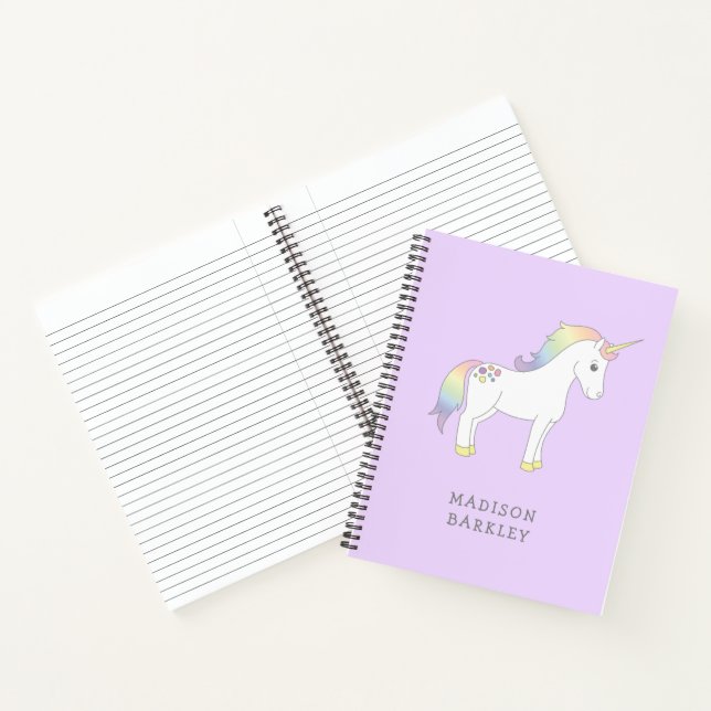 Unicorn Niedlich Kids Notizbuch (Innenseite)