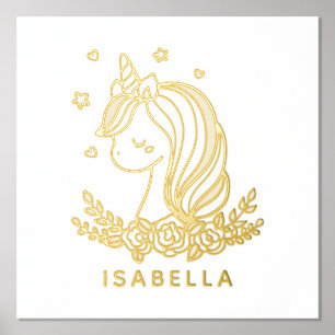 Unicorn Niedlich Whimsical Girly Personalisiert Na Foliendrucke