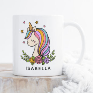 Unicorn Niedlich Whimsical Girly Personalisiert Na Kaffeetasse