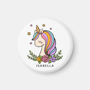 Unicorn Niedlich Whimsical Girly Personalisiert Na Magnet