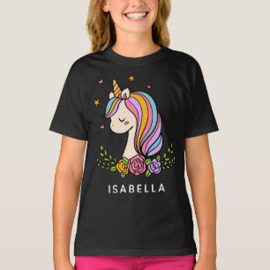 Unicorn Niedlich Whimsical Girly Personalisiert Na T-Shirt