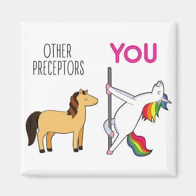 Unicorn Nurse Prezeptorgeschenk Magnet (Vorne)