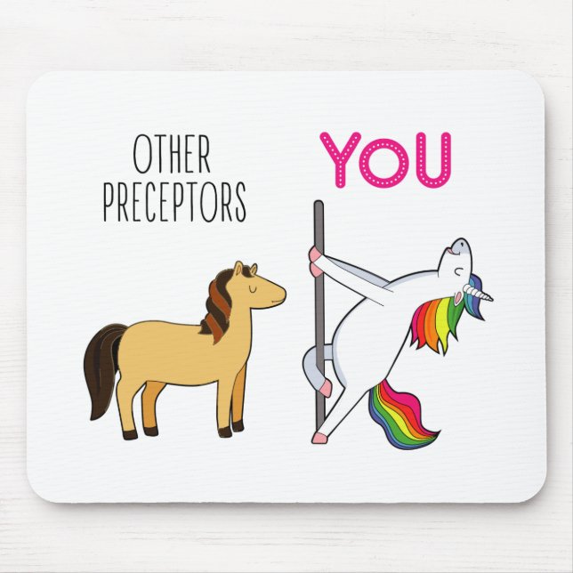 Unicorn Nurse Prezeptorgeschenk Mousepad (Vorne)