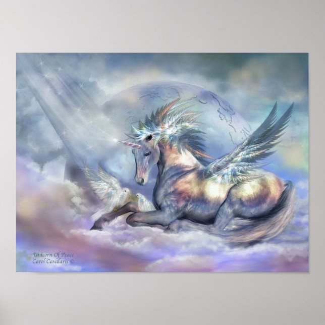 Unicorn of Peace Art Poster/Print Poster (Vorne)