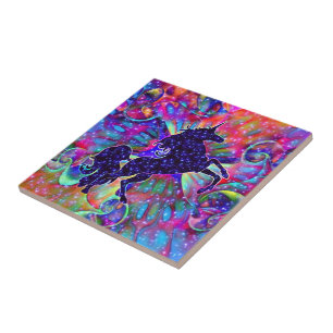 UNICORN OF THE UNIVERSE multicolored Fliese
