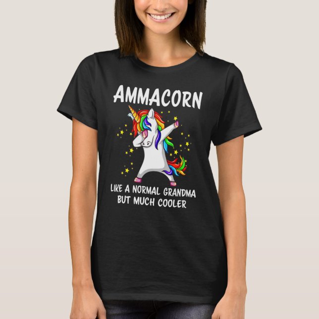 Unicorn Oma Amma Corn Mütter Day T-Shirt (Vorderseite)