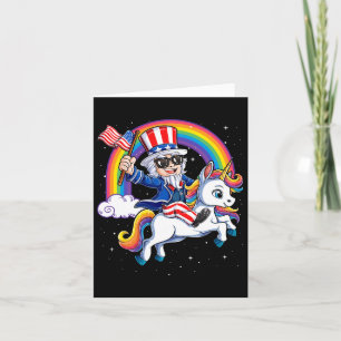 Unicorn Onkel Sam 4. Juli Mericorn Männer Frauen U Karte