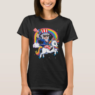 Unicorn Onkel Sam 4. Juli Mericorn Männer Frauen U T-Shirt