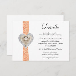 Unicorn Orange Lace Wedding Details Begleitkarte