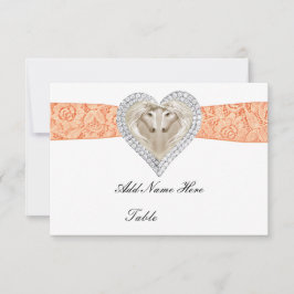 Unicorn Orange Spitzentafel Platzkarte