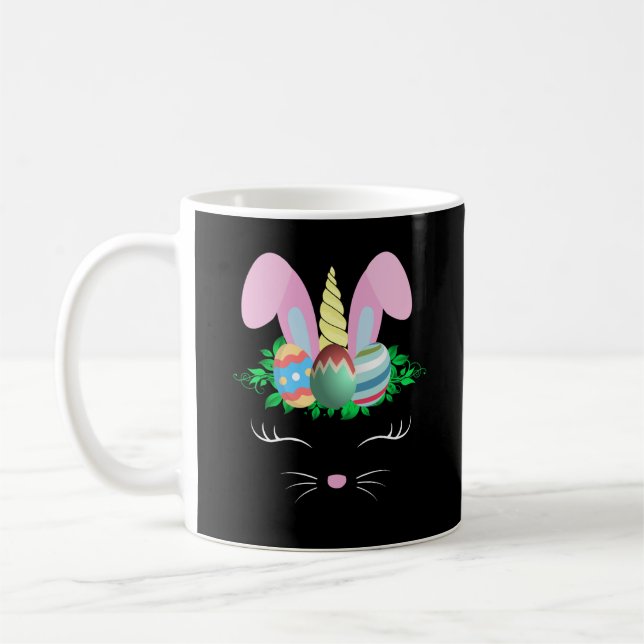 Unicorn Osterfest, Girl Oaster Bunny Bunnicorn Ges Kaffeetasse (Links)