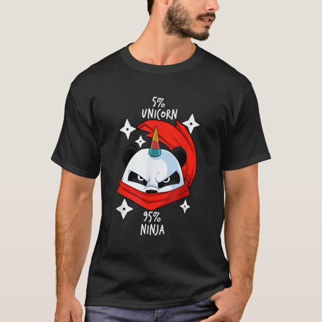 Unicorn Panda Familienbär T-Shirt (Vorderseite)