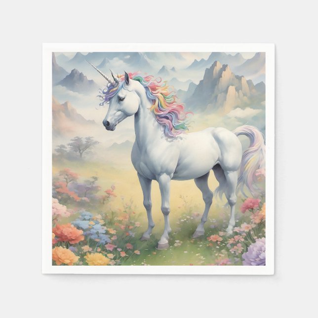 Unicorn Paper Napkin Serviette (Vorderseite)