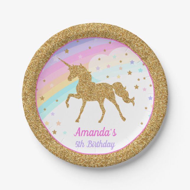 Unicorn-PapierTeller Pappteller (Vorderseite)