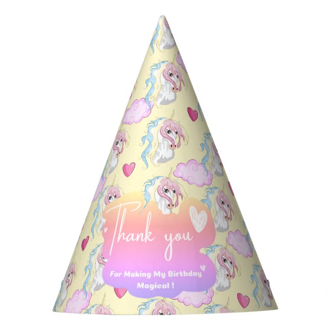 Unicorn Party Hat Partyhütchen (Vorderseite)