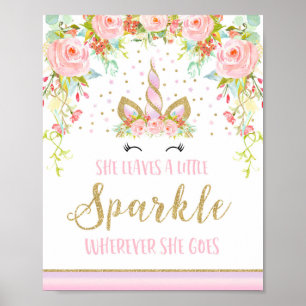 Unicorn Party Table Sign Magical Unicorn Poster