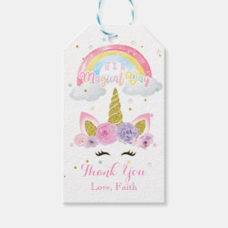 Unicorn Pastel Gift Favor Tags Geschenkanhänger