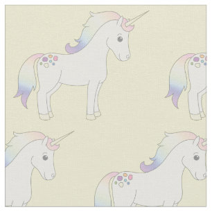 Unicorn Pastel Rainbow Yellow Stoff