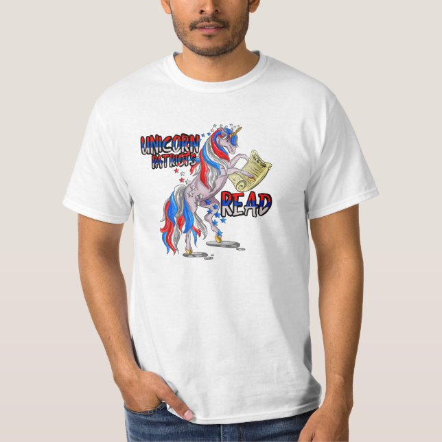 Unicorn Patriots Read T - Shirt (Vorderseite)