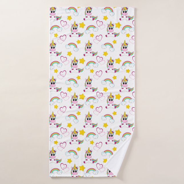 Unicorn pattern badehandtuch (Badehandtuch)