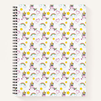 Unicorn pattern notizbuch