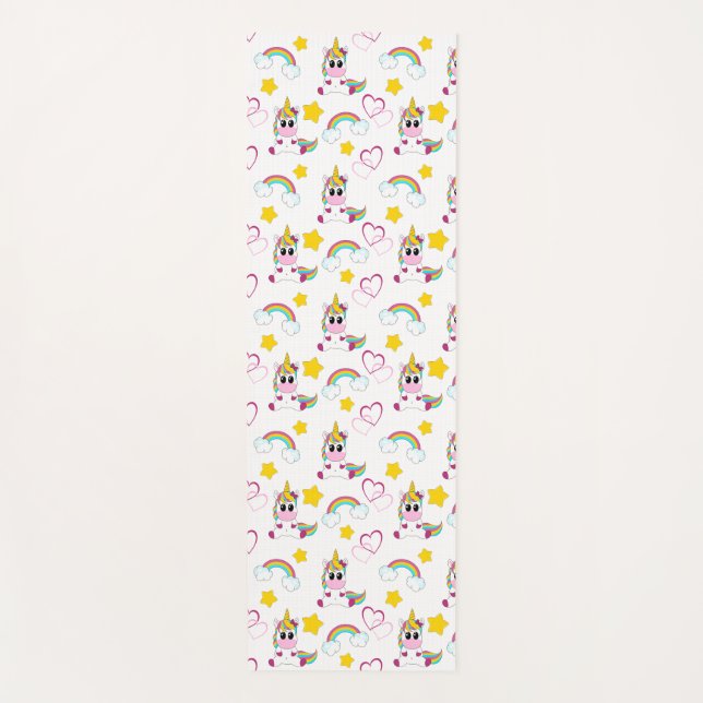 Unicorn pattern yogamatte (Vorderseite)