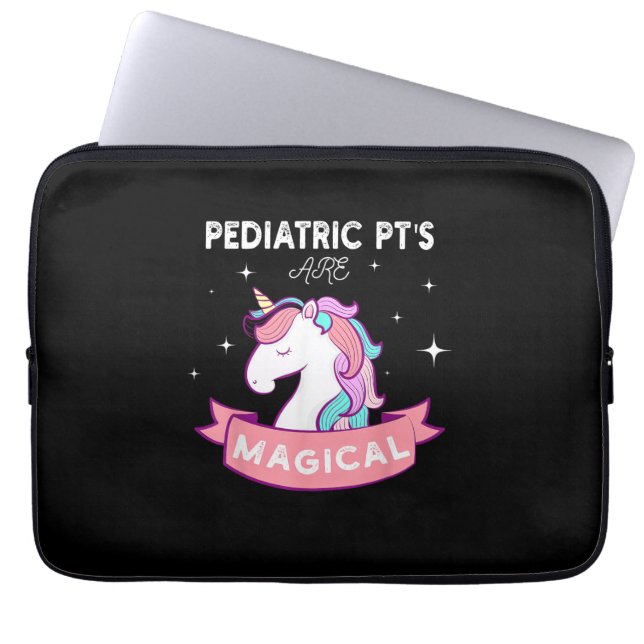 Unicorn Pediatric Rainbow PT Tee, Physical Therapy Laptopschutzhülle (Vorderseite)