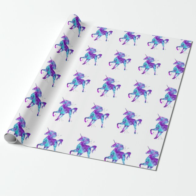 Unicorn pegasus Fantasy Packpapier für Geschenke (Ungerollt)